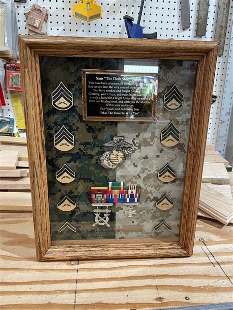 military metal shadow box|empty military shadow box.